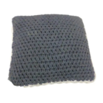 Crochet Knitted Cushion Gray Cover