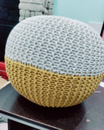 Hand knitted pouf - Image 2